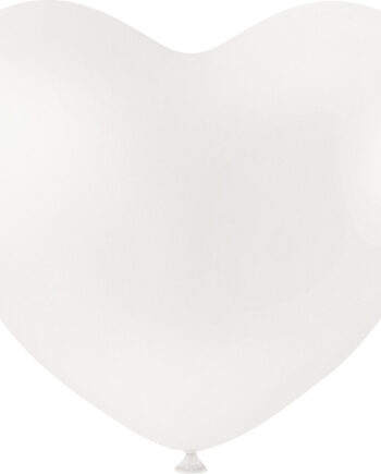 Balloner Hjerter Hvid Stk