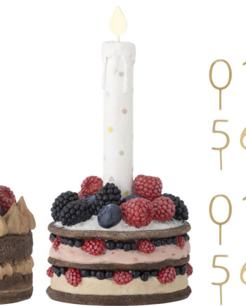 Bloomingville Hooray Fødselsdagspynt Med Tal Rød Polyresin Stk