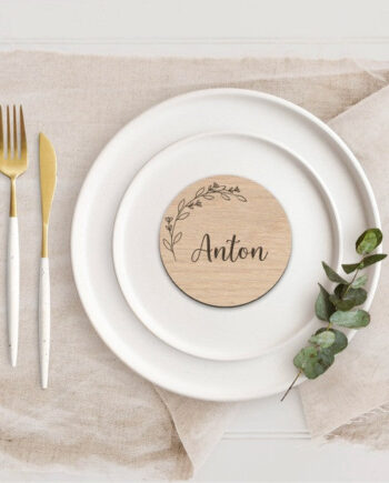 Bordkort Rund Fineret