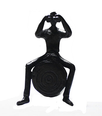 Figur Mand Stamme Med Kikkert