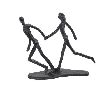 Figur Metal Par Hånd Hånd