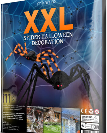 Halloween Pynt Sæt Med Edderkopper Spind Mikamax