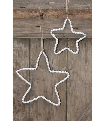 Hvid Stjerne Træperler