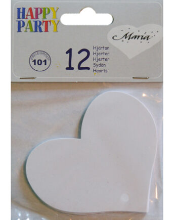 Hvide Hjerter Papir Stk