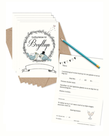 Indbydelser Bryllup Stk