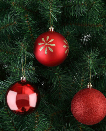 Juletræskugler Røde 103 Stk