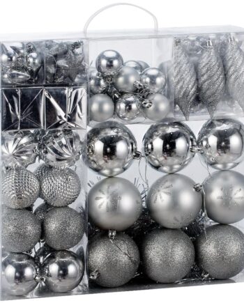Juletræskugler Sølvfarvet 103 Stk