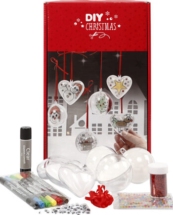 Kugler Hjerter Med Indvendig Pynt