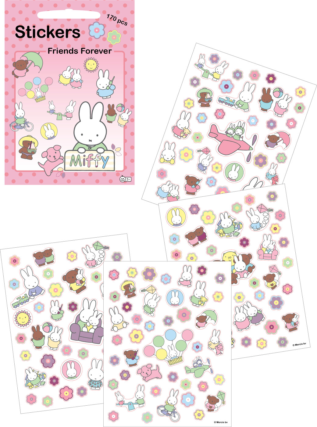 Miffy Klistermærker Party 140 Stk