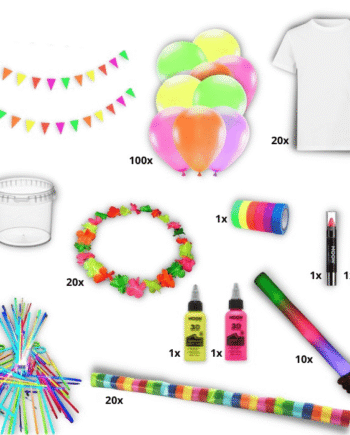 Neon Fest Pakke Inkl Maling Pynt Tee Shirts