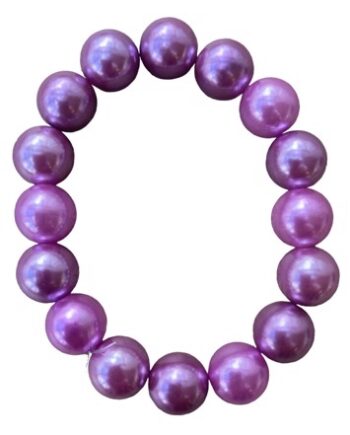 Plastik Armbånd Med Perler Karmen Lilla