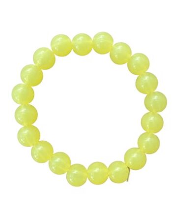 Plastik Armbånd Med Perler Nelly Neongul