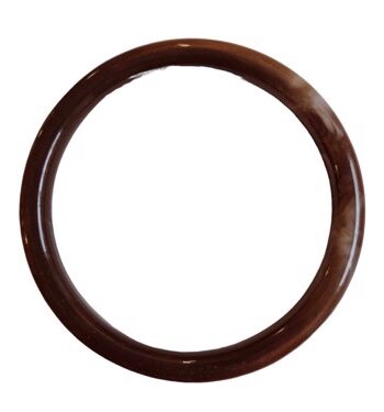 Plastik Armring Cuff Rund Brunt Meleret