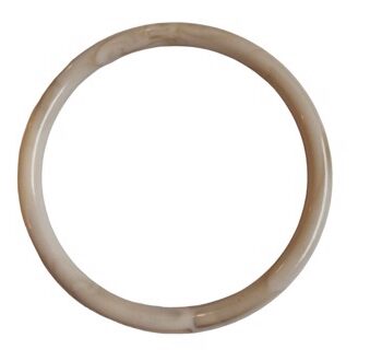 Plastik Armring Cuff Rund Creme Meleret
