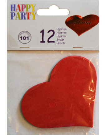 Røde Hjerter Papir Stk