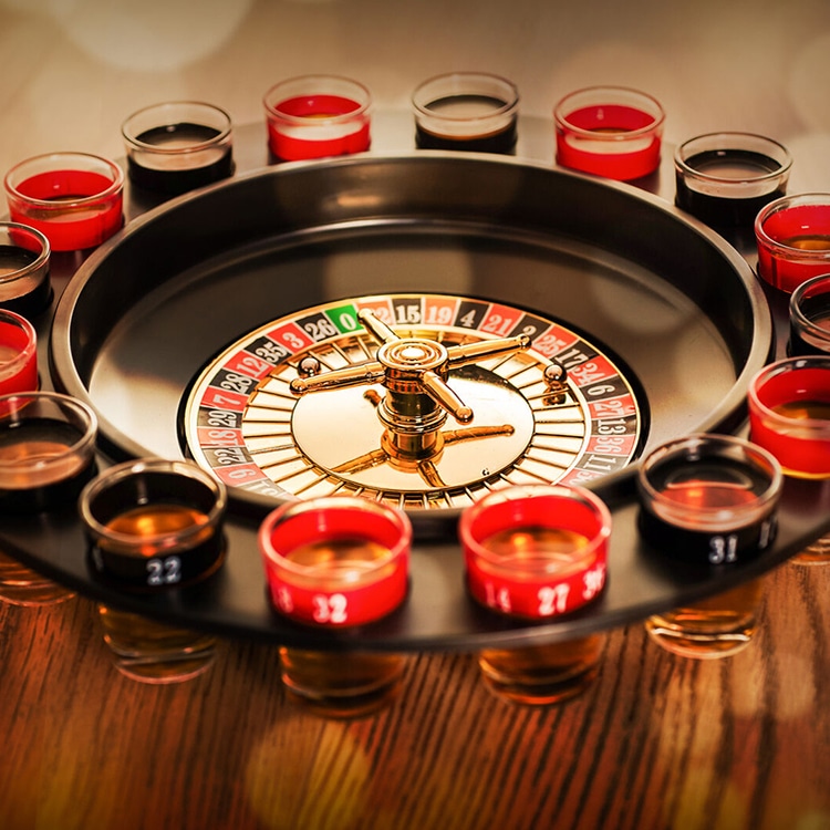 Roulette Drukspil Med Shotglas