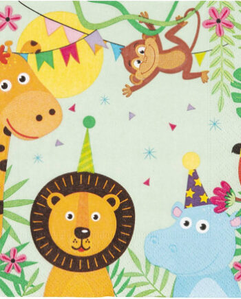 Servietter Fest Hos Dyrene Str 33x33 20stk