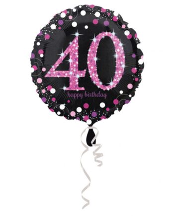 års Fødselsdag Folieballon Stk Pink