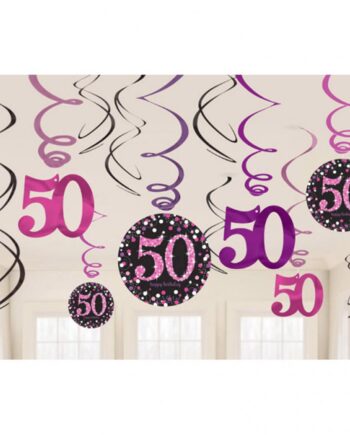 års Fødselsdag Hænge Dekorationer Stk Pink