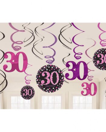 års Fødselsdag Hænge Dekorationer Stk Pink