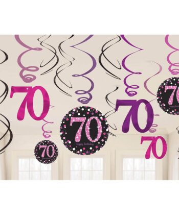 års Fødselsdag Hænge Dekorationer Stk Pink