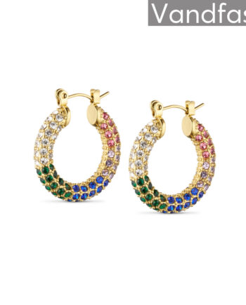 Annebrauner Big Sparkling Party Multicolor øreringe 18k Guldbelagt