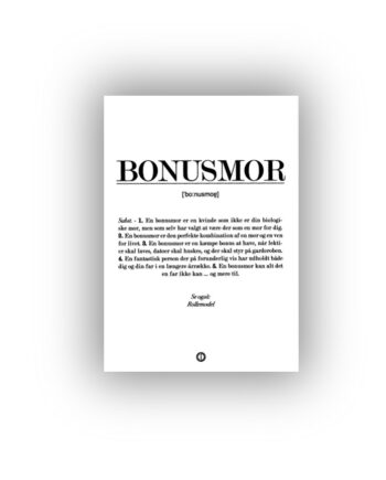 Bonusmor Citatplakat Kort