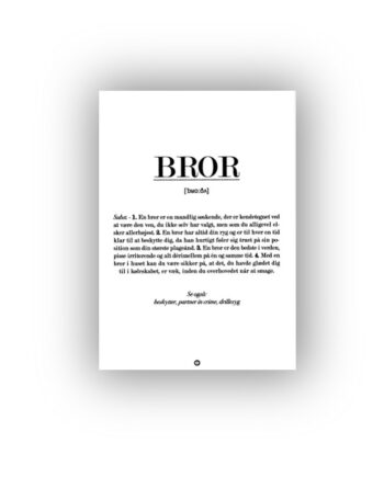 Bror Citatplakat Kort