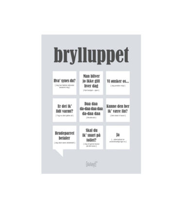 Brylluppet Citatplakat Kort