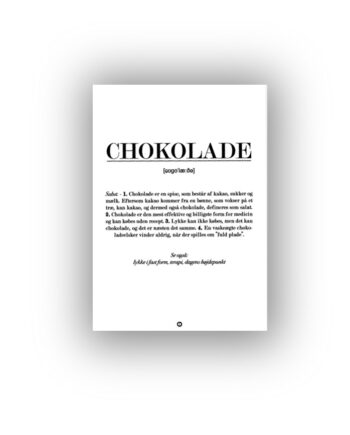 Chokolade Citatplakat Kort