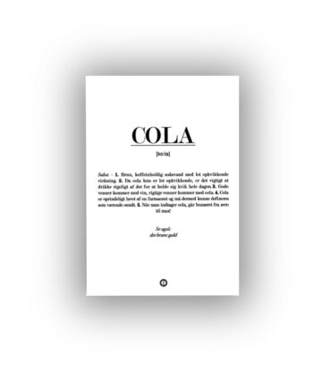 Cola Citatplakat Kort