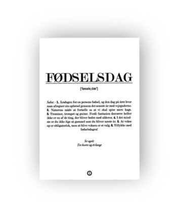 Fødselsdag Citatplakat Kort
