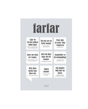 Farfar Citatplakat Kort