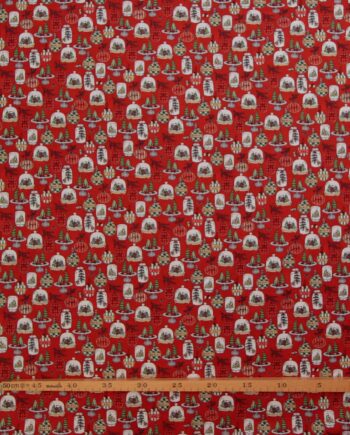 Homemade Hollydays Rød Pynt Patchwork 100 Bomuld