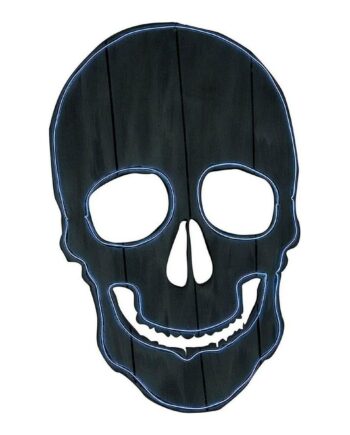 Kranium Halloween Neon Lyssilhuet Multifarvet
