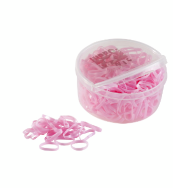 Manelastikker æske Lyserød