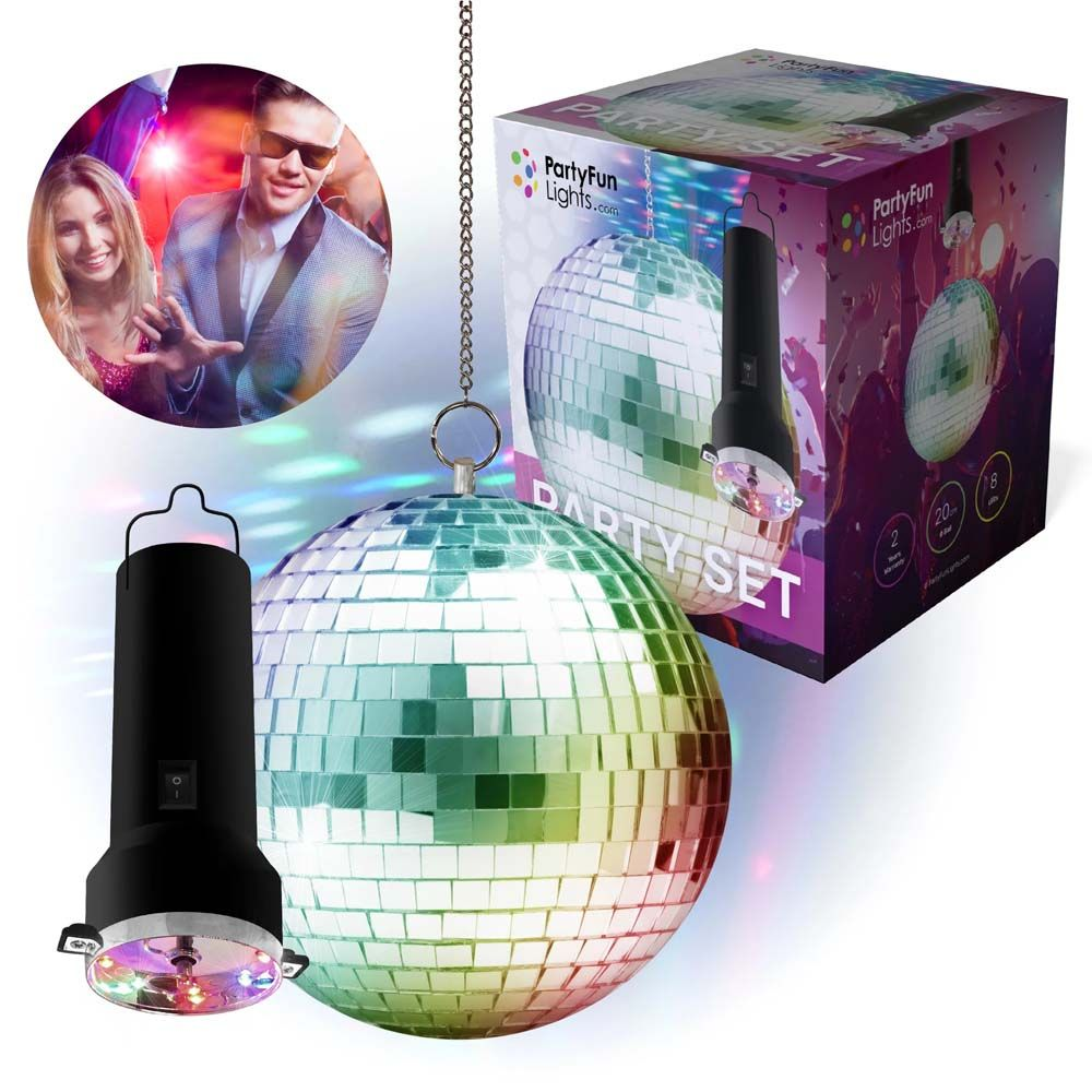 Party Set Roterende Mirror Ball