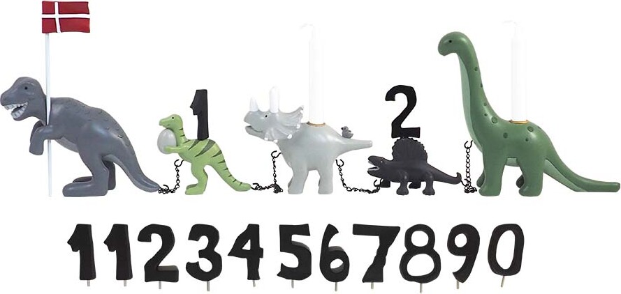Kids Friis Fødselsdagstog Dinosaur Med Tal