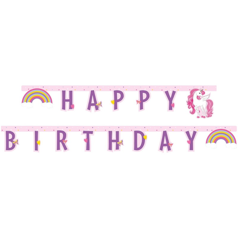 Ampquothappy Birthdayampquot Enhjørning Banner