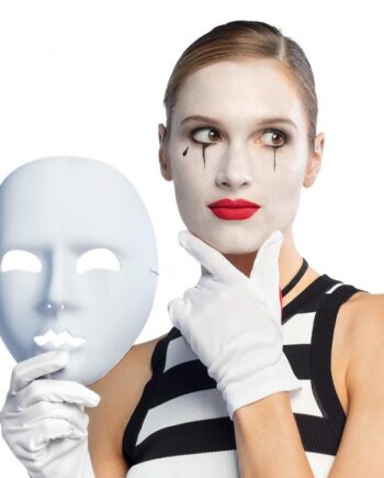 Ansigtsmaske Mime Hvid
