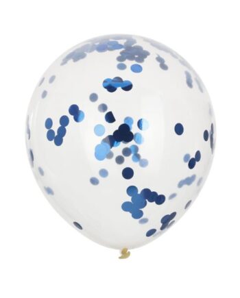 Balloner Med Konfetti Blå Stk