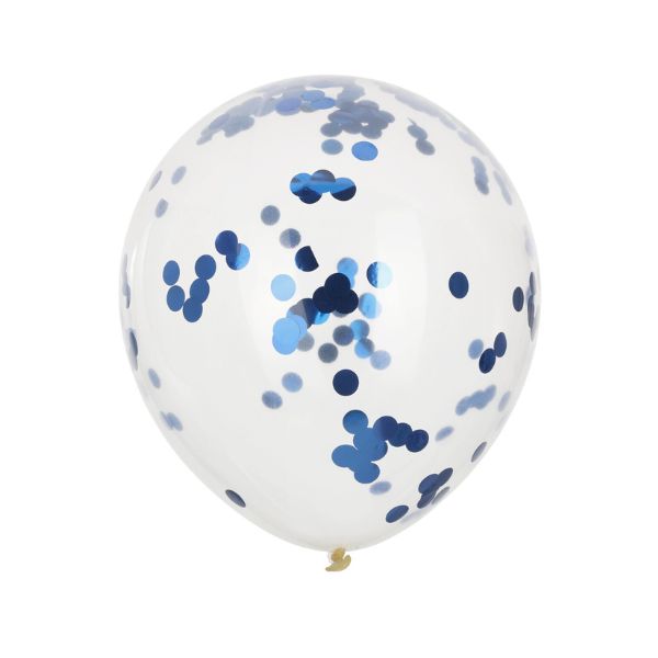 Balloner Med Konfetti Blå Stk