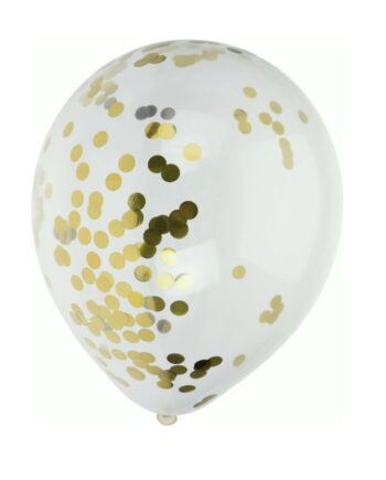 Balloner Med Konfetti Stk Guld