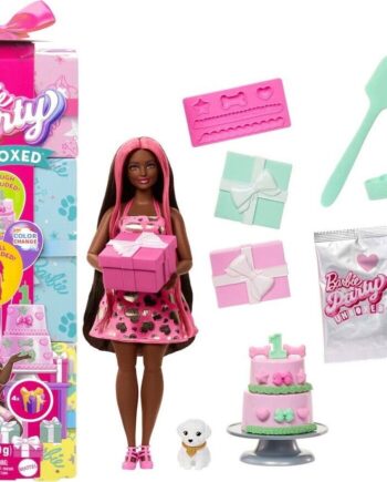 Barbie Dukke Party Unboxed Sort Overraskelser