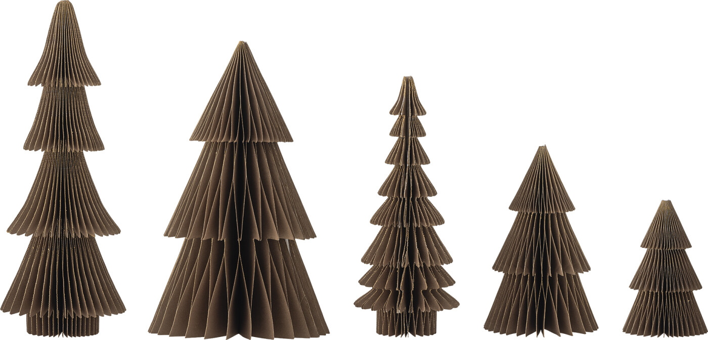 Bloomingville Milan Papir Juletræer Brun Fscmix Stk