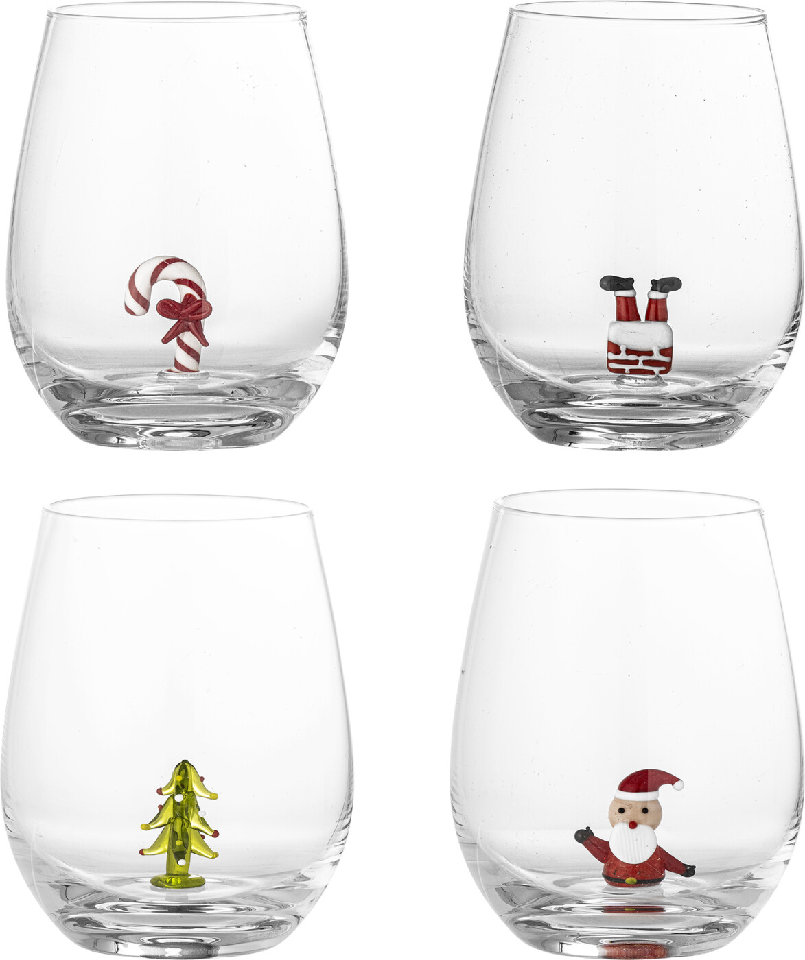 Bloomingville Misa Drikkeglas Juletema Klar Glas Sæt Med