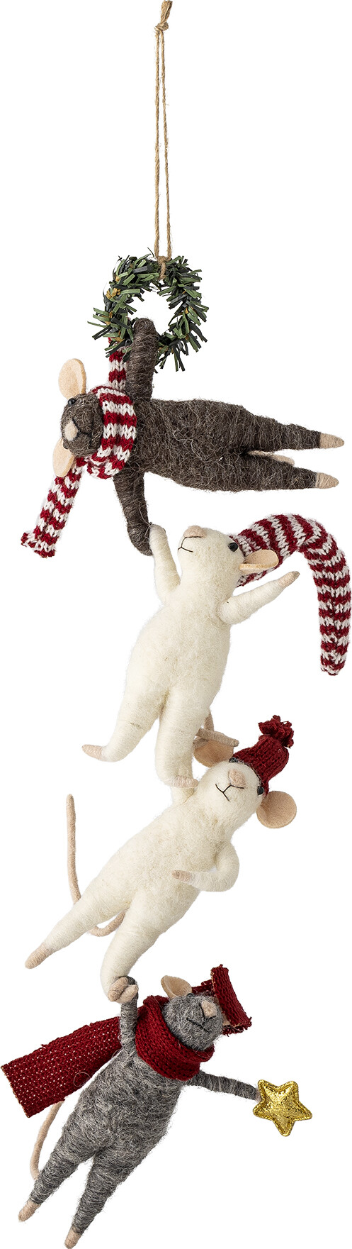 Bloomingville Peo Juleornament Hvid Uld