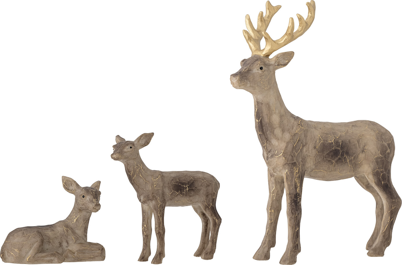 Bloomingville Tuan Deko Rensdyr Figurer Brun Polyresin