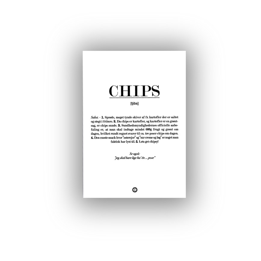 Chips Citatplakat Kort