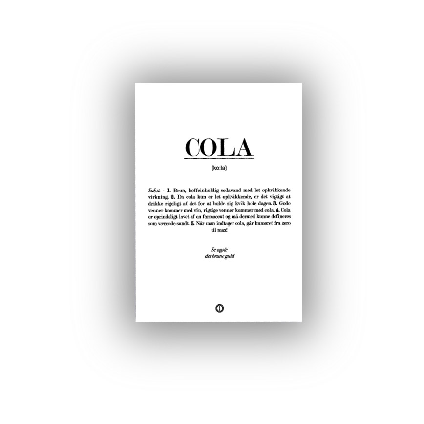 Cola Citatplakat Kort